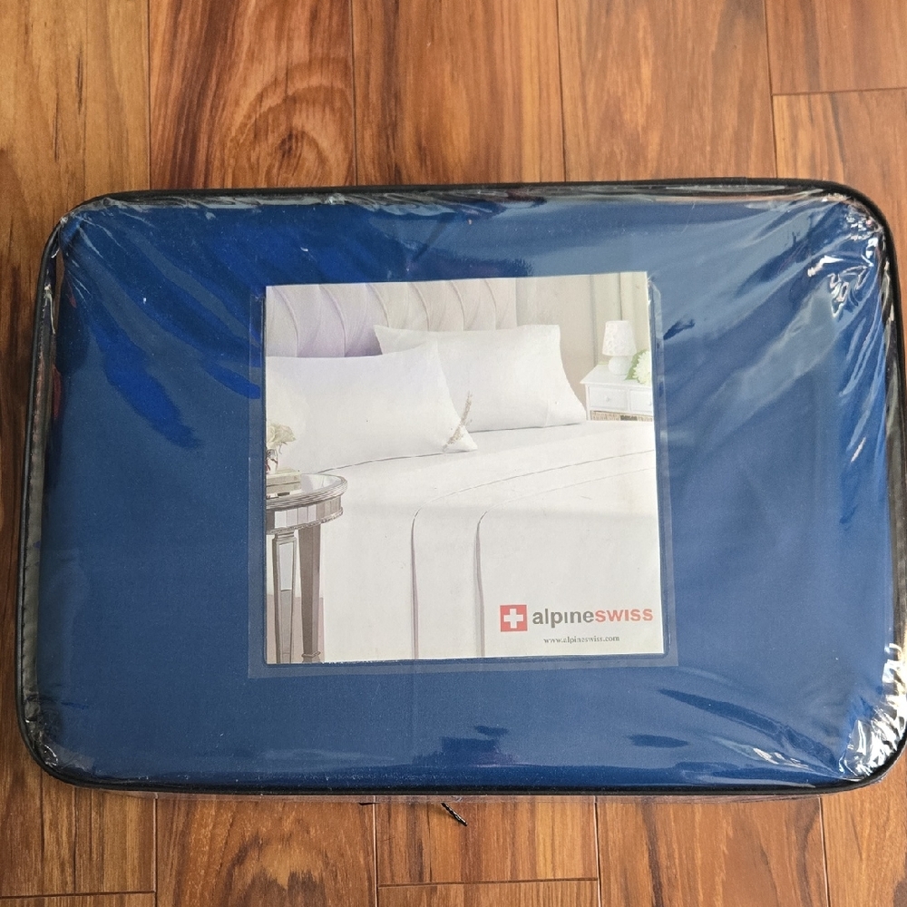 Alpine Swiss Deep Blue Bedding Set